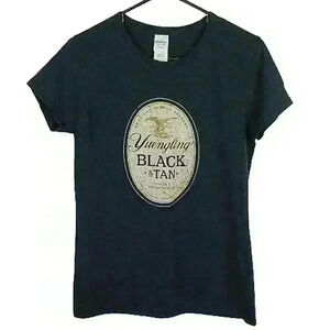 Gildan Yuengling Black & Tan Tee Scoop Neck Cotton